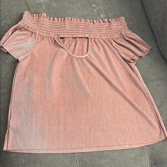 I.N. San Francisco Pink Smocked Blouse - Picture 5 of 9